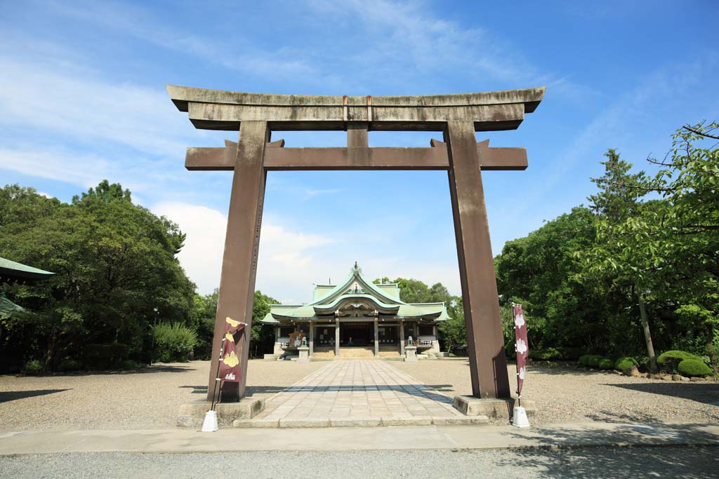 Foto, materiell, befreit, Landschaft, Bild, hat Foto auf Lager,Osaka Castle Toyokuni schrein, , , , 