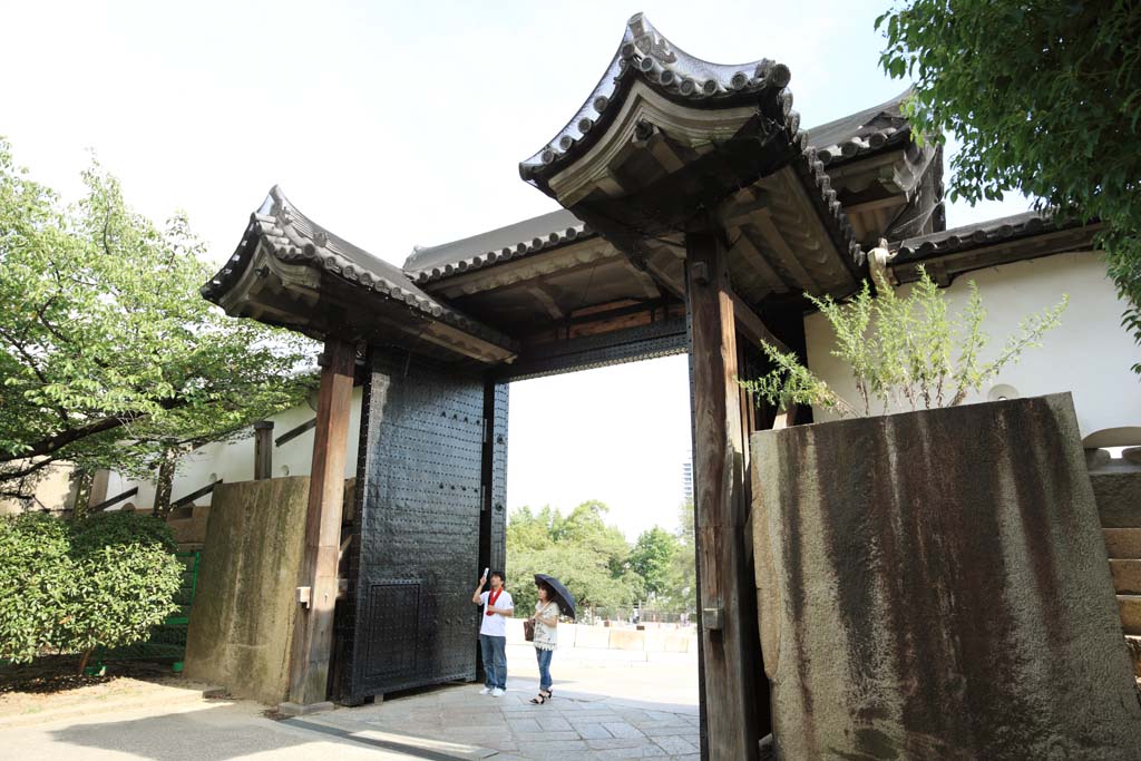 Foto, materiell, befreit, Landschaft, Bild, hat Foto auf Lager,Osaka Castle Sakuramon, , , , 