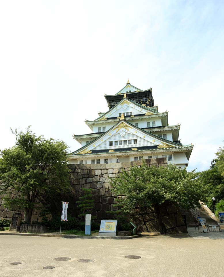 fotografia, materiale, libero il panorama, dipinga, fotografia di scorta,Torre del Castello di Osaka, , , , 