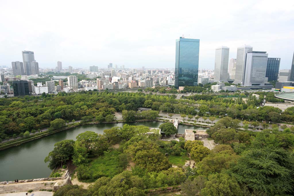 Foto, materiell, befreit, Landschaft, Bild, hat Foto auf Lager,Turm der Burg Osaka, , , , 