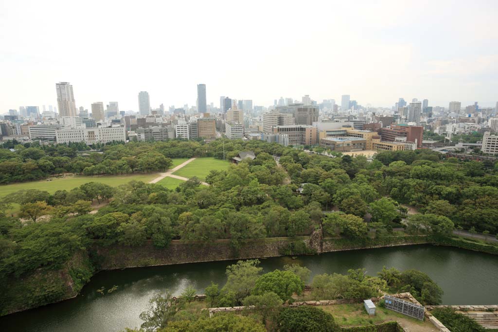 Foto, materiell, befreit, Landschaft, Bild, hat Foto auf Lager,Turm der Burg Osaka, , , , 