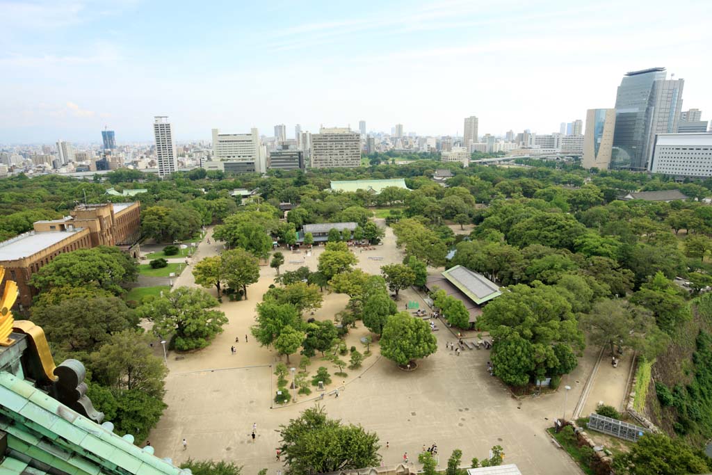 Foto, materieel, vrij, landschap, schilderstuk, bevoorraden foto,Toren van Osaka Castle, , , , 