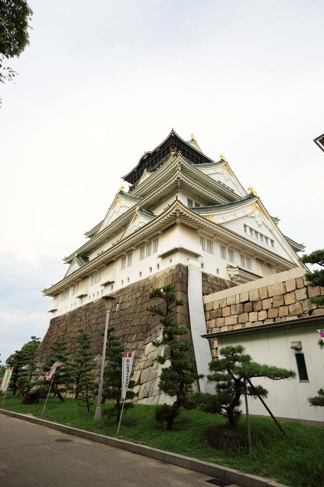 Foto, materieel, vrij, landschap, schilderstuk, bevoorraden foto,Toren van Osaka Castle, , , , 