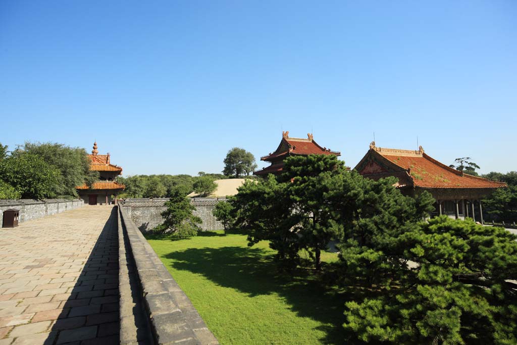 Foto, materieel, vrij, landschap, schilderstuk, bevoorraden foto,Zhao Mausoleum (Qing) Fengcheng west castle, , , , 