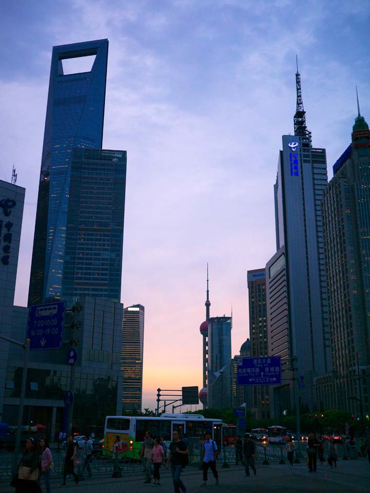 Foto, materiell, befreit, Landschaft, Bild, hat Foto auf Lager,Wolkenkratzer in Shanghai, , , , 