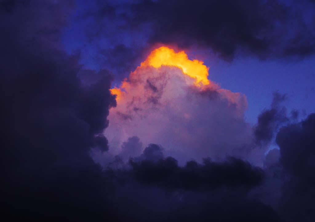 Foto, materieel, vrij, landschap, schilderstuk, bevoorraden foto,Thunderhead van zonsondergang, , , , 