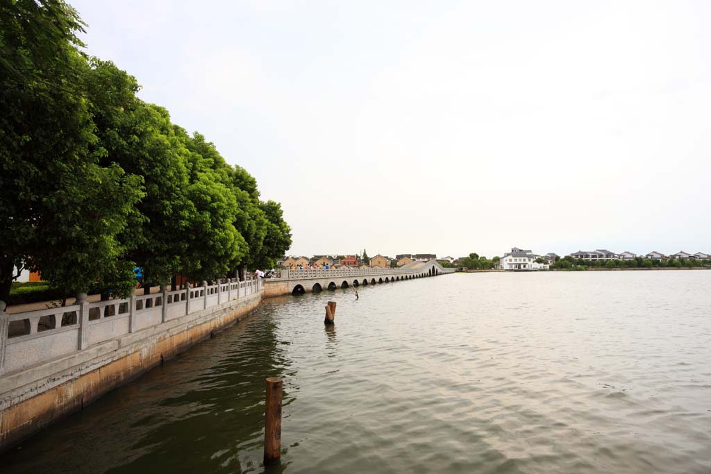 foto,tela,gratis,paisaje,fotografa,idea,Zhouzhuang todos Fu Bridge, , , , 