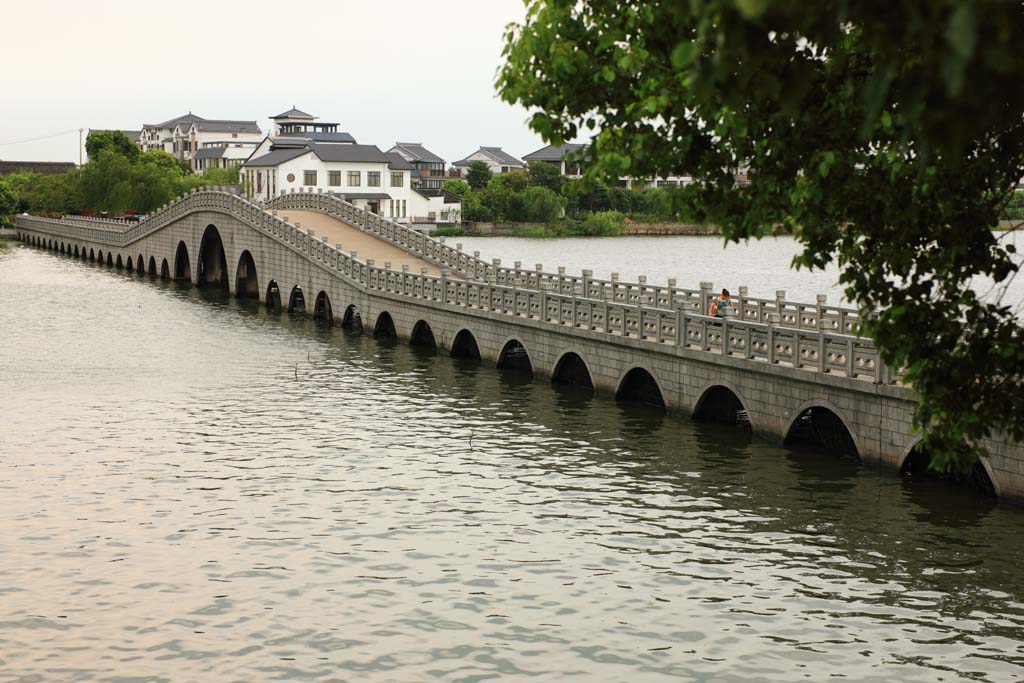 Foto, materiell, befreit, Landschaft, Bild, hat Foto auf Lager,Zhouzhuang alle Fu Brcke, , , , 