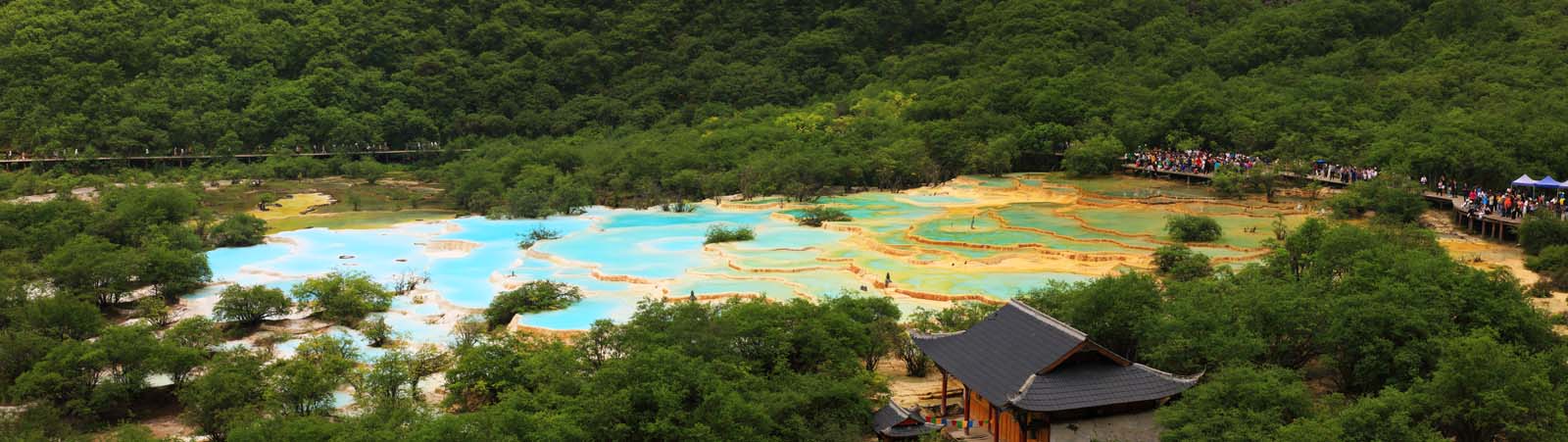 fotografia, materiale, libero il panorama, dipinga, fotografia di scorta,Huanglong cinque colori stagno, , , , 