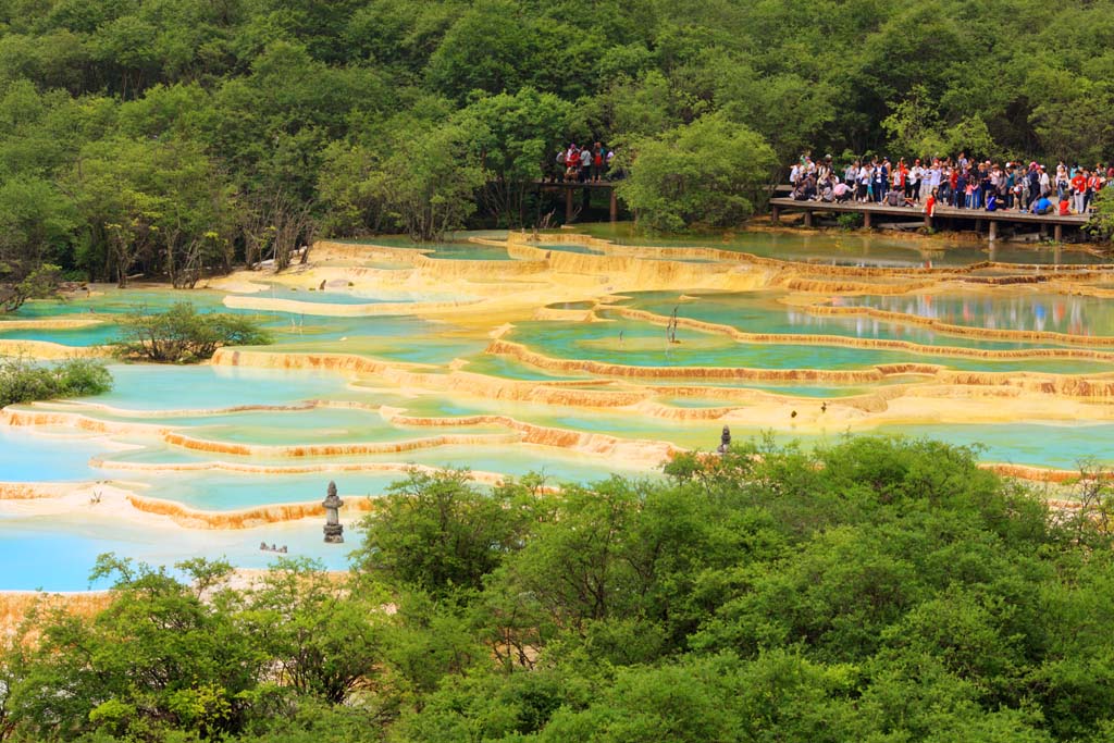 fotografia, material, livra, ajardine, imagine, proveja fotografia,Huanglong cinco cores pond, , , , 