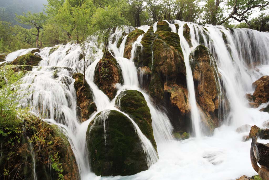 fotografia, materiale, libero il panorama, dipinga, fotografia di scorta,Jiuzhaigou TatsukiTadashi cascata, , , , 