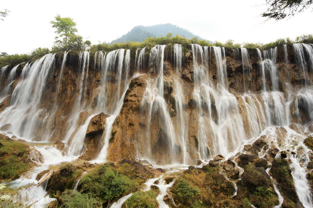 Foto, materiell, befreit, Landschaft, Bild, hat Foto auf Lager,Jiuzhaigou Nuo Datum Akira Wasserfall, , , , 