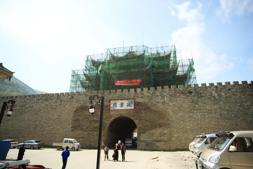 Foto, materiell, befreit, Landschaft, Bild, hat Foto auf Lager,Matsushu schloss South Gate, , , , 