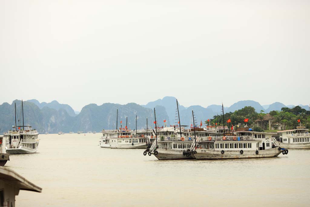 Foto, materieel, vrij, landschap, schilderstuk, bevoorraden foto,Halong Bay, , , , 