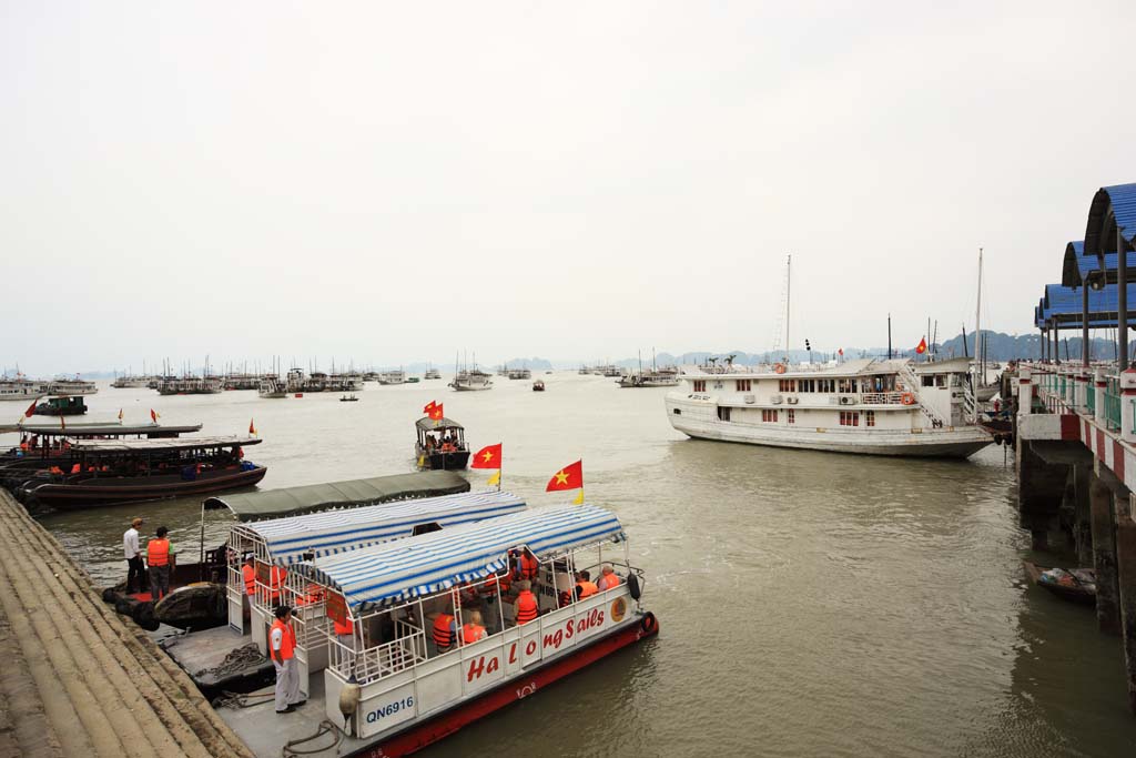 Foto, materieel, vrij, landschap, schilderstuk, bevoorraden foto,Halong Bay, , , , 