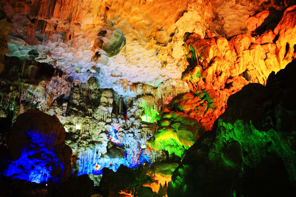 fotografia, materiale, libero il panorama, dipinga, fotografia di scorta,Baia di Halong Tien Kung grotta, , , , 