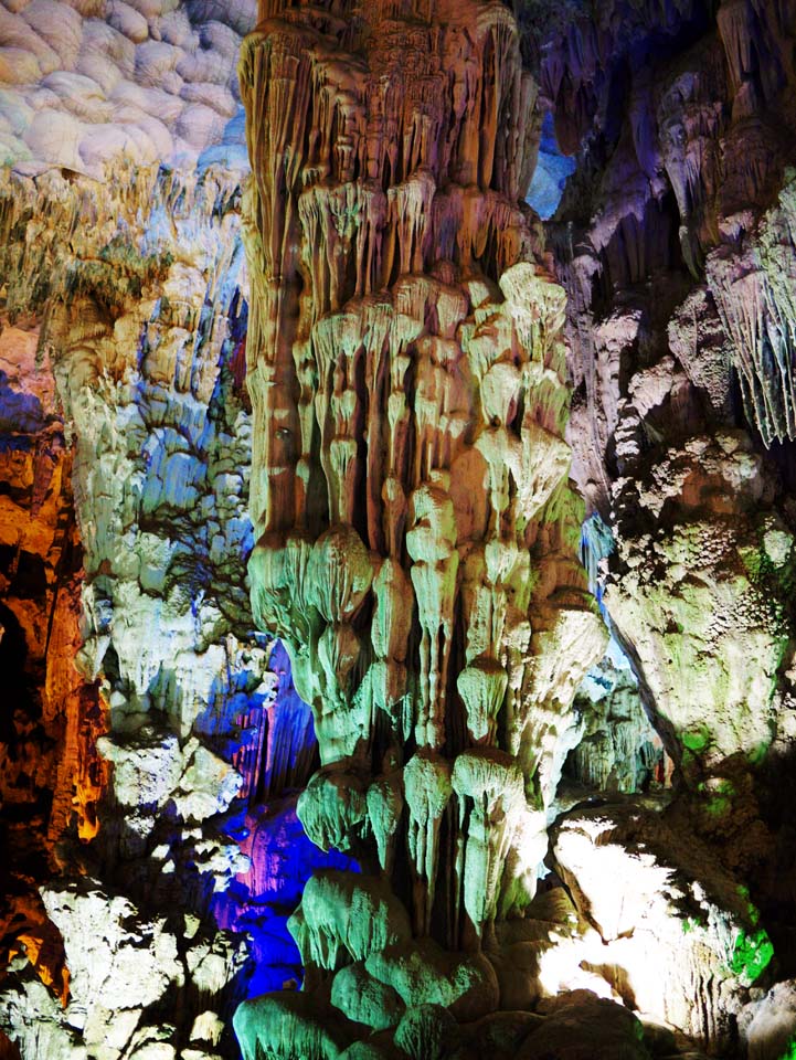 fotografia, materiale, libero il panorama, dipinga, fotografia di scorta,Baia di Halong Tien Kung grotta, , , , 