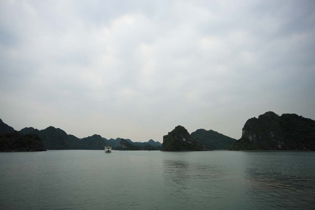 Foto, materieel, vrij, landschap, schilderstuk, bevoorraden foto,Halong Bay, , , , 