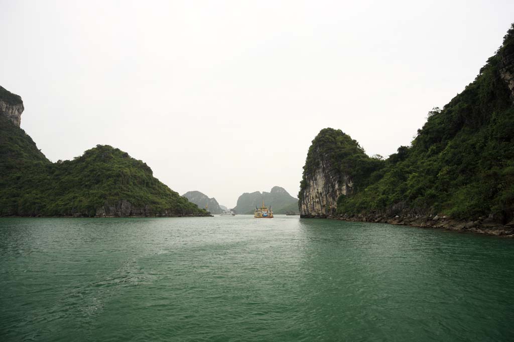 Foto, materieel, vrij, landschap, schilderstuk, bevoorraden foto,Halong Bay, , , , 