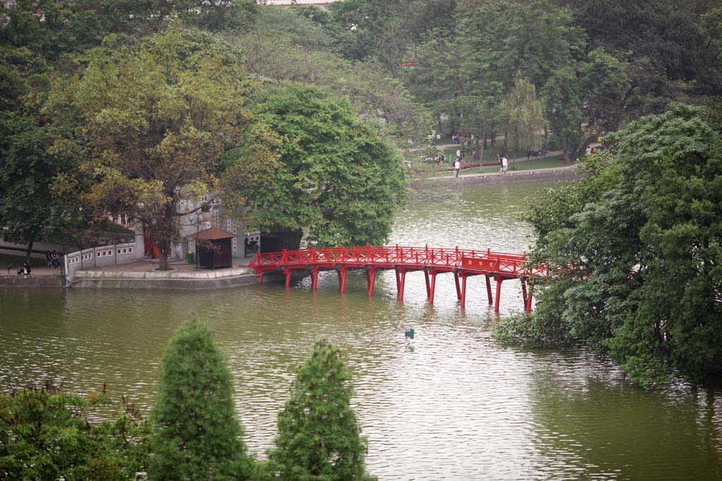 Foto, materieel, vrij, landschap, schilderstuk, bevoorraden foto,De Ngoc Son Tempel, , , , 