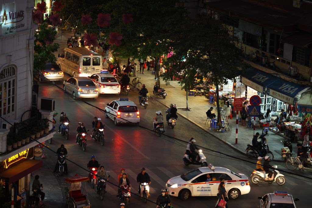 Foto, materieel, vrij, landschap, schilderstuk, bevoorraden foto,Hanoi skyline, , , , 