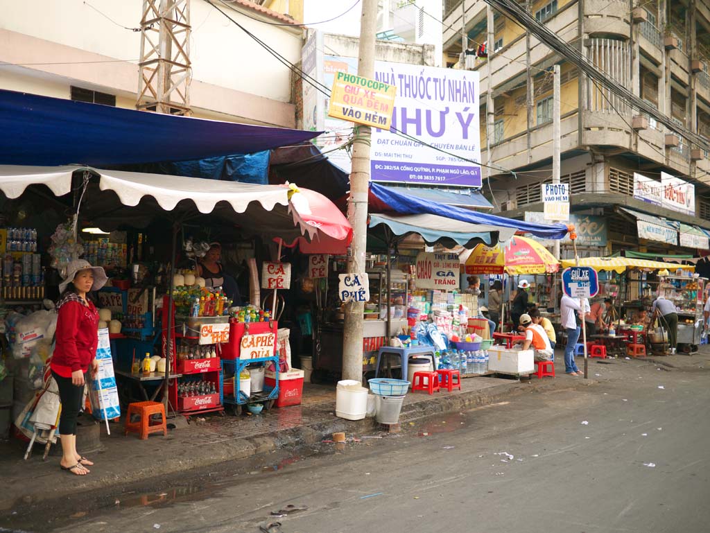 Foto, materiell, befreit, Landschaft, Bild, hat Foto auf Lager,Straen von Ho-Chi-Minh-Stadt, , , , 