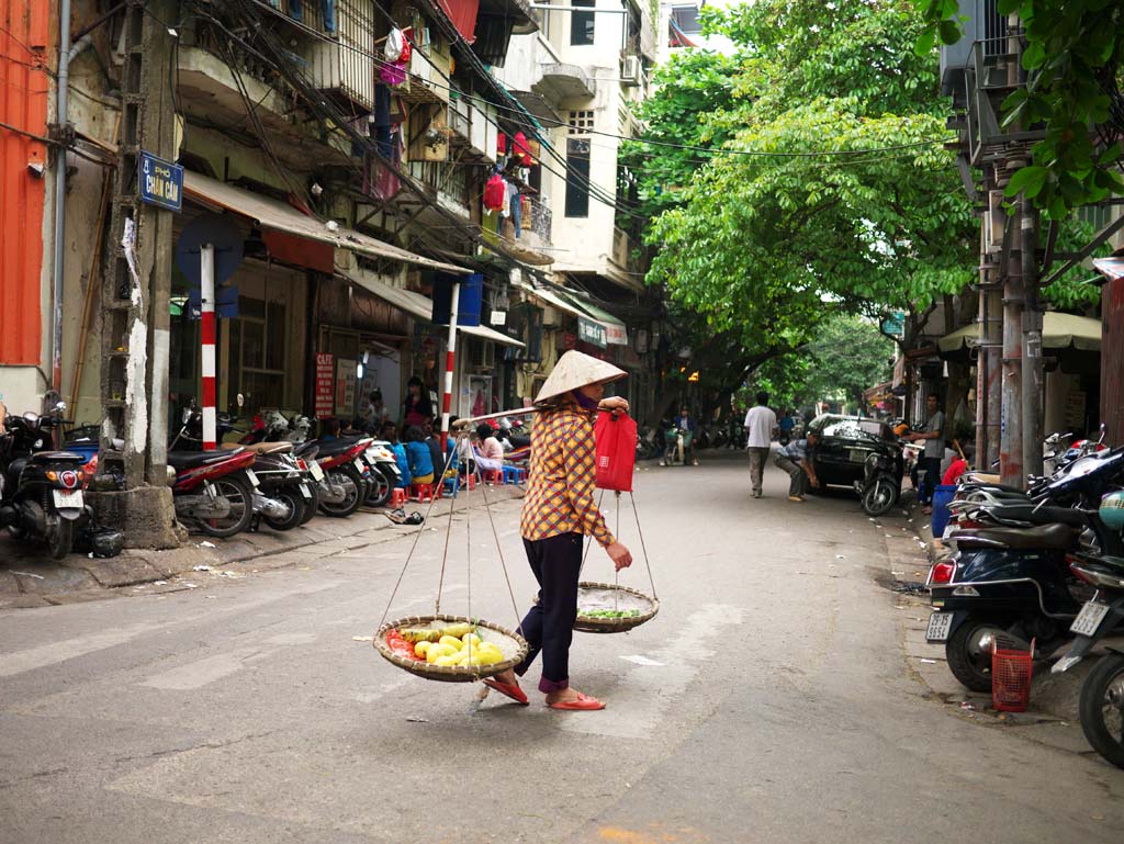 Foto, materieel, vrij, landschap, schilderstuk, bevoorraden foto,Hanoi's Old Town, , , , 