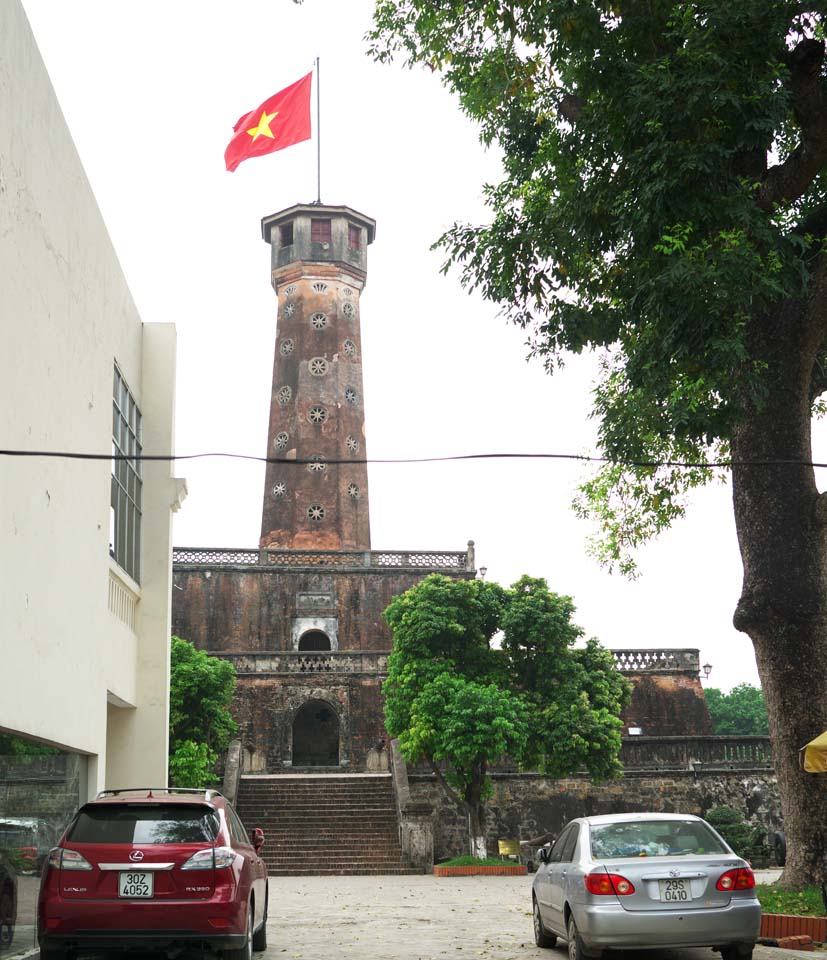 Foto, materieel, vrij, landschap, schilderstuk, bevoorraden foto,Thang Long runes vlag Tower, , , , 