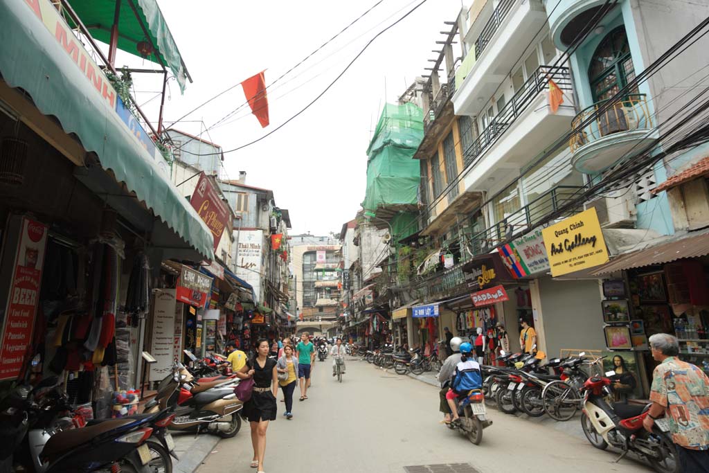 Foto, materieel, vrij, landschap, schilderstuk, bevoorraden foto,Hanoi's Old Town, , , , 