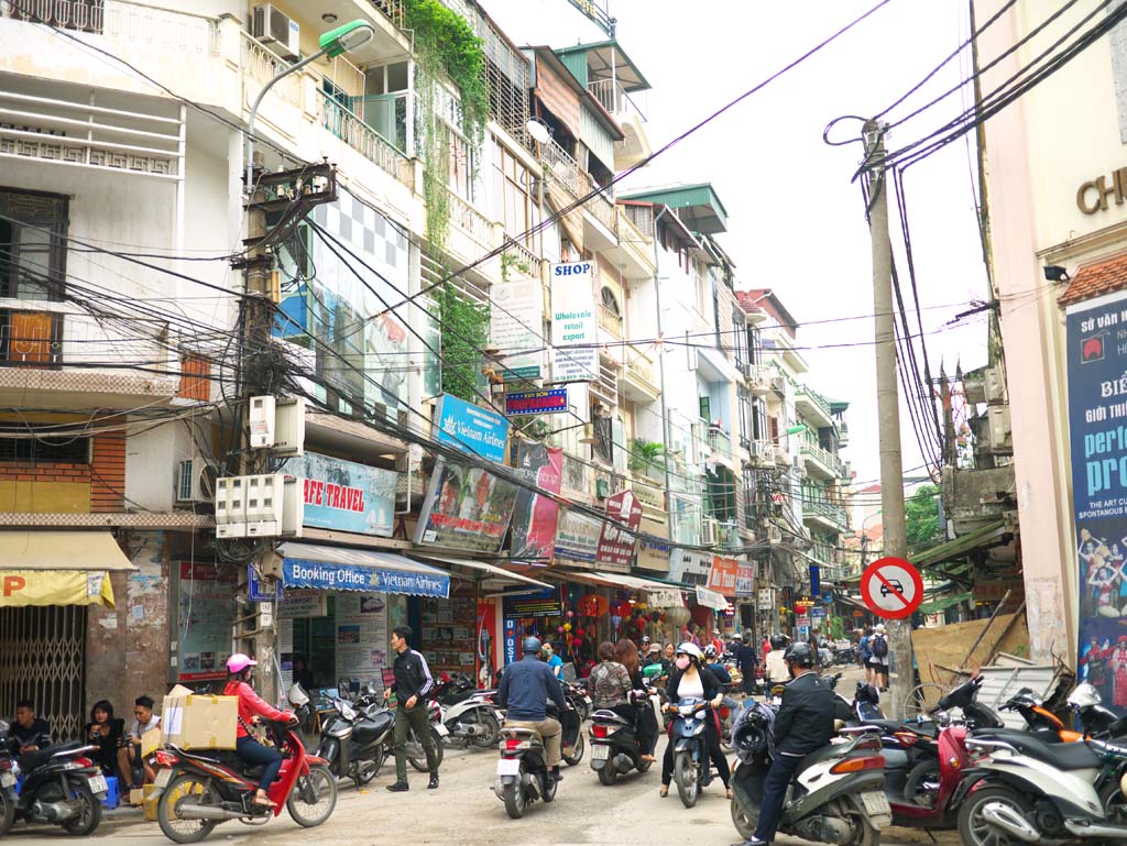 Foto, materieel, vrij, landschap, schilderstuk, bevoorraden foto,Hanoi's Old Town, , , , 