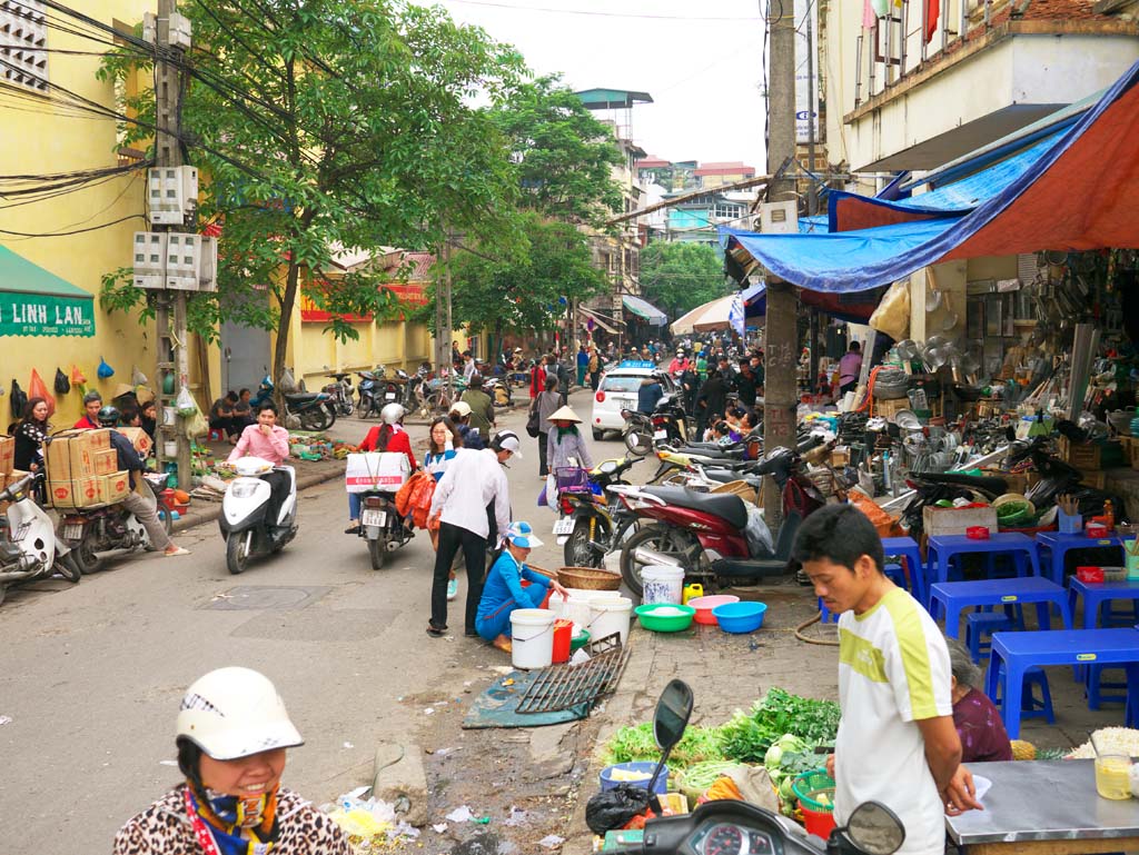 Foto, materieel, vrij, landschap, schilderstuk, bevoorraden foto,Hanoi's Old Town, , , , 