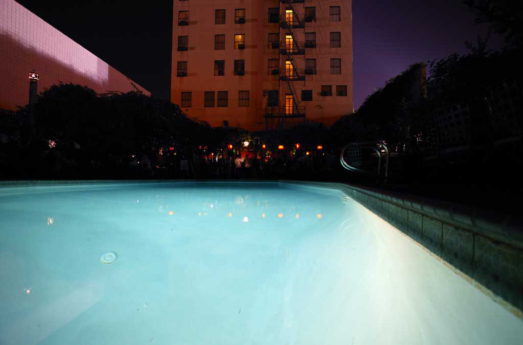 fotografia, material, livra, ajardine, imagine, proveja fotografia,Piscina noturna, piscina, azul, gua, Los Angeles