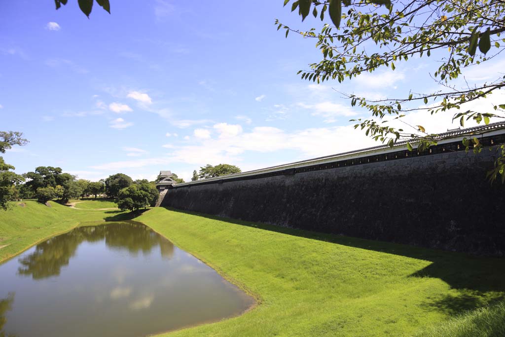 Foto, materiell, befreit, Landschaft, Bild, hat Foto auf Lager,In Kumamoto Castle, , , , 