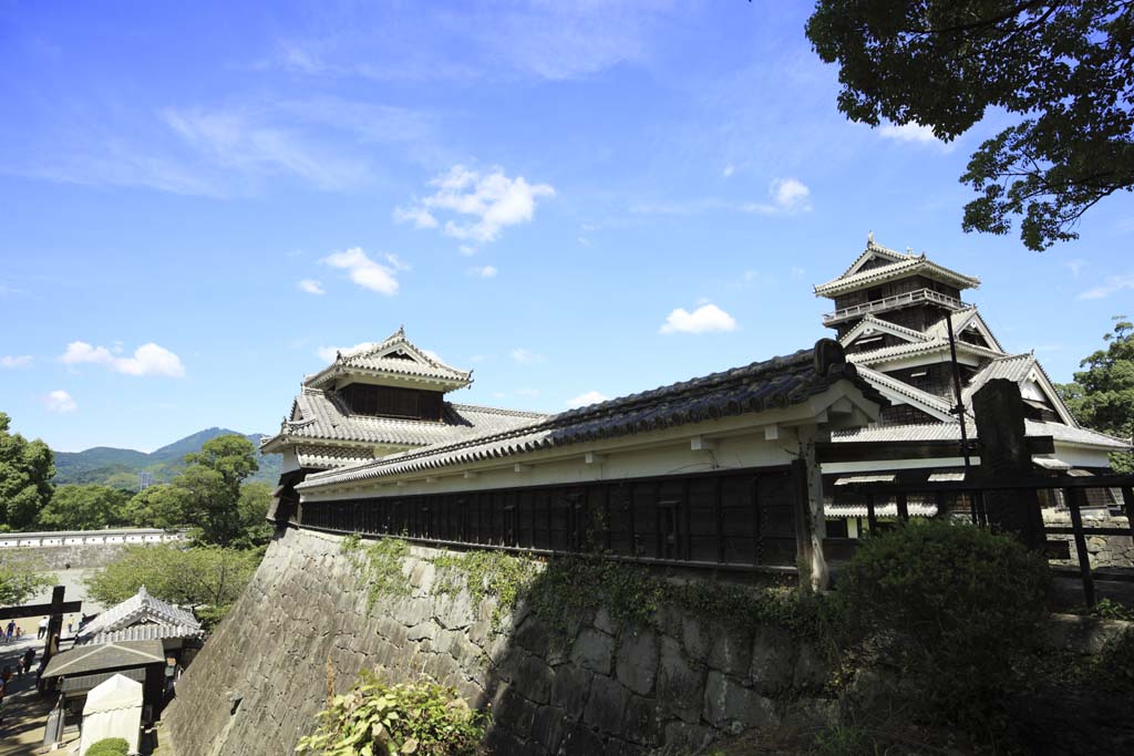 Foto, materiell, befreit, Landschaft, Bild, hat Foto auf Lager,In Kumamoto Castle, , , , 