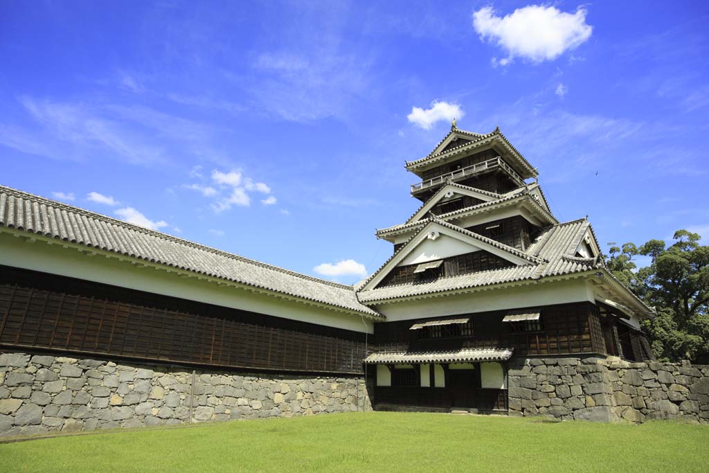 Foto, materiell, befreit, Landschaft, Bild, hat Foto auf Lager,In Kumamoto Castle, , , , 