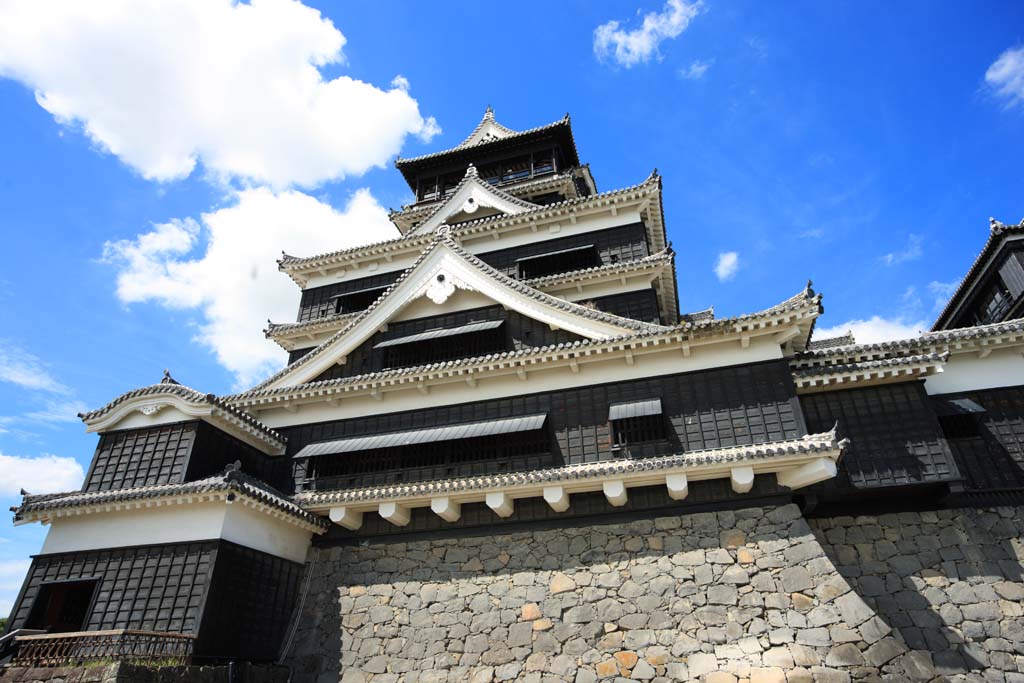 Foto, materiell, befreit, Landschaft, Bild, hat Foto auf Lager,In Kumamoto Castle, , , , 