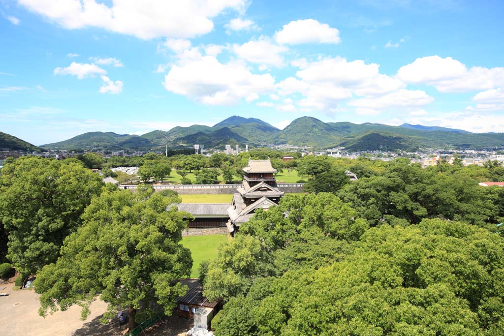 fotografia, materiale, libero il panorama, dipinga, fotografia di scorta,Al Castello di Kumamoto, , , , 