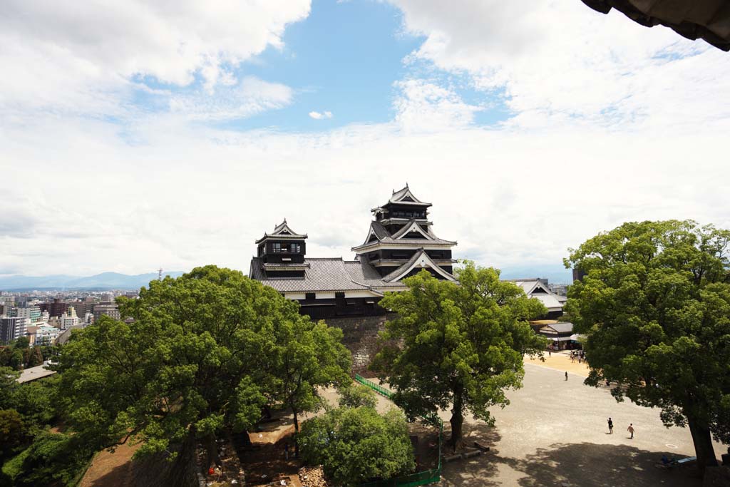 fotografia, materiale, libero il panorama, dipinga, fotografia di scorta,Al Castello di Kumamoto, , , , 