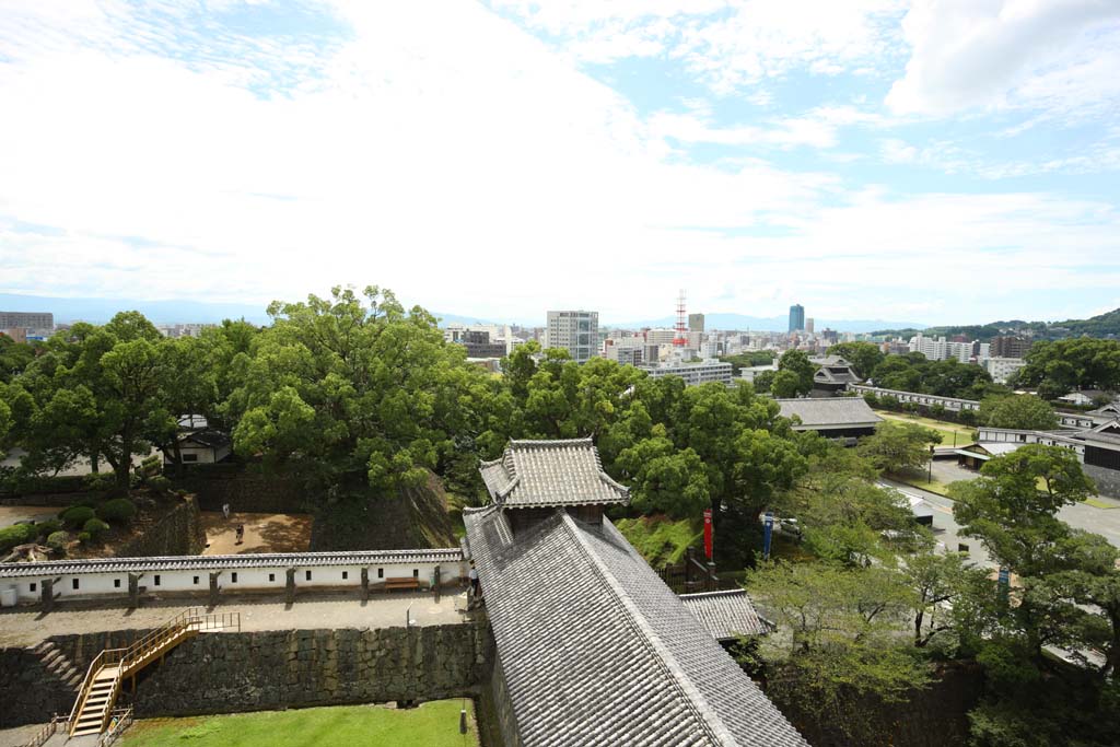 Foto, materiell, befreit, Landschaft, Bild, hat Foto auf Lager,In Kumamoto Castle, , , , 