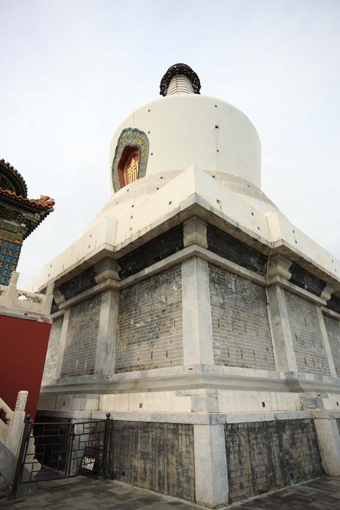 Foto, materieel, vrij, landschap, schilderstuk, bevoorraden foto,Beihai Park Witte Toren, , , , 