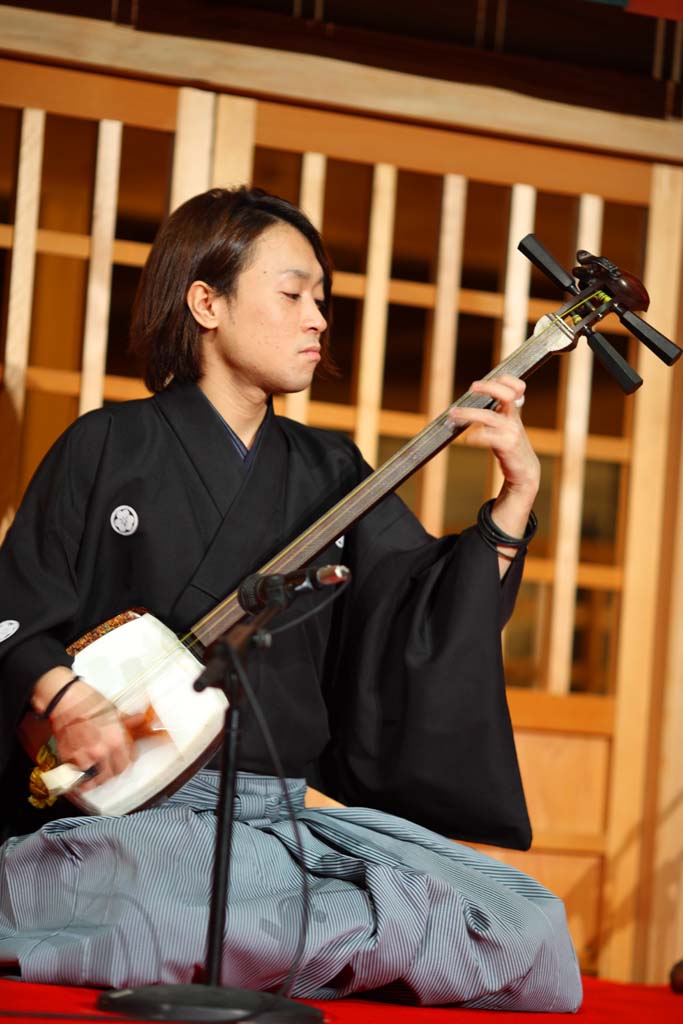 Foto, materieel, vrij, landschap, schilderstuk, bevoorraden foto,De shamisen muziek, , , , 