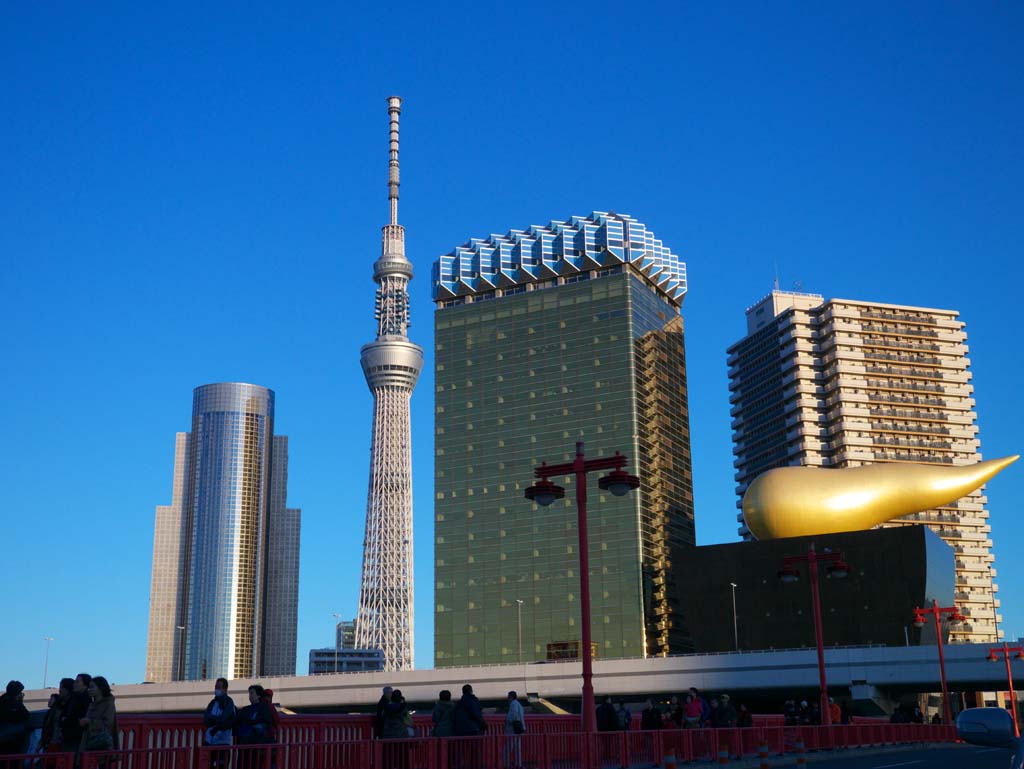 photo,material,free,landscape,picture,stock photo,Creative Commons,Sky Tree and the Asakusa, , , , 