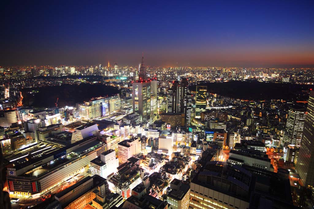 Foto, materieel, vrij, landschap, schilderstuk, bevoorraden foto,Shinjuku skyline, , , , 