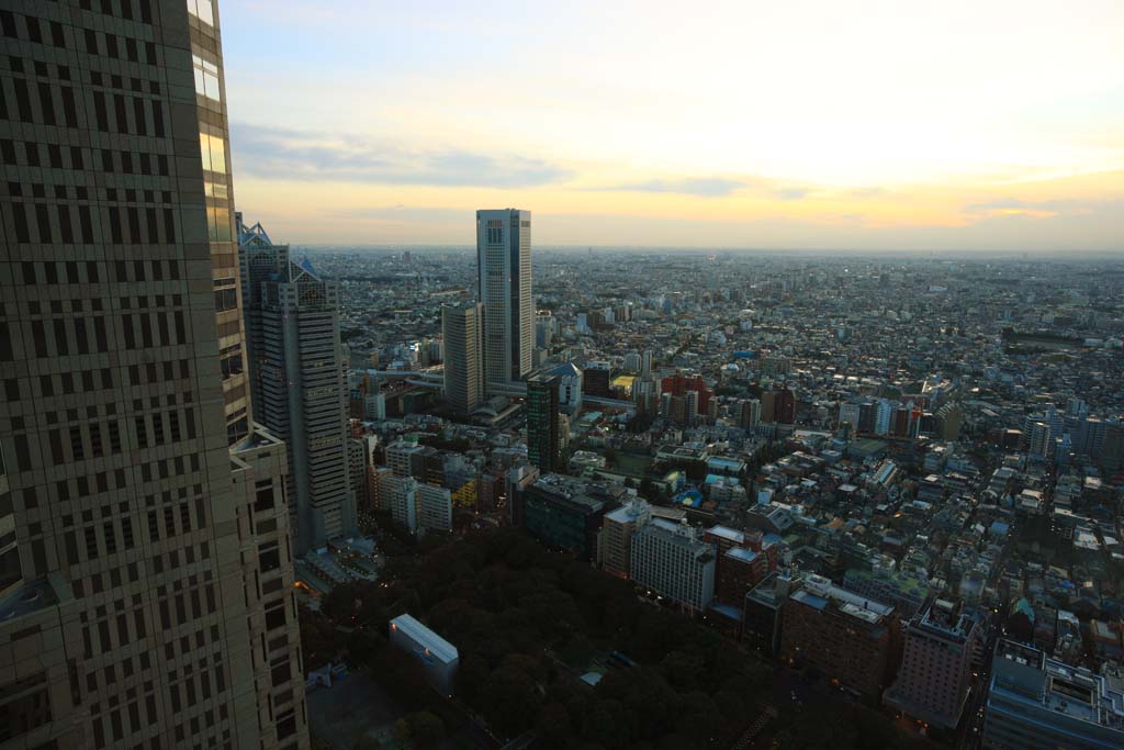 Foto, materiell, befreit, Landschaft, Bild, hat Foto auf Lager,Shinjuku Abendszene, , , , 