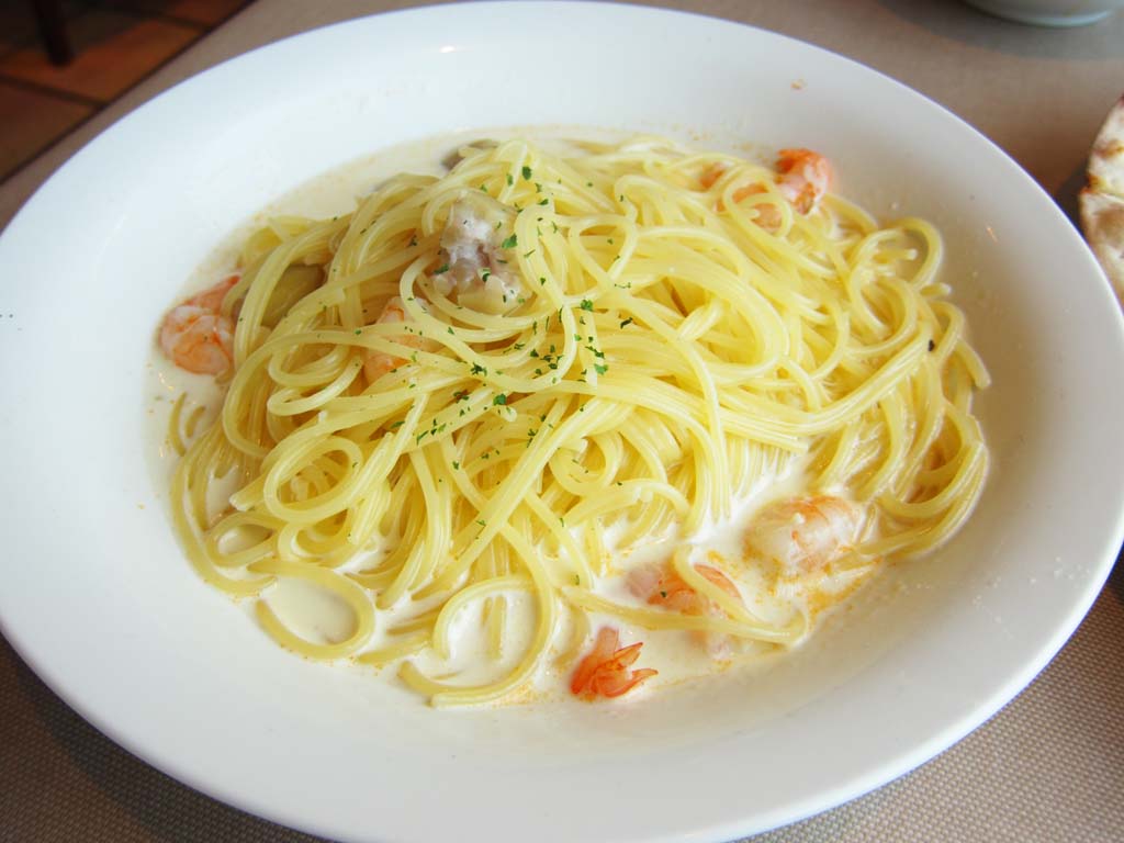 Foto, materiell, befreit, Landschaft, Bild, hat Foto auf Lager,Die Shrimps Creme Pasta, , , , 