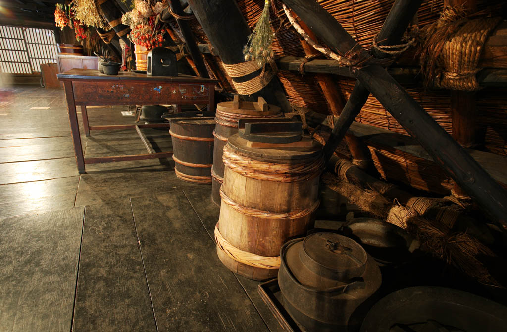 photo,material,free,landscape,picture,stock photo,Creative Commons,Barrel of attic, Architecture with principal ridgepole, Thatching, private house, barrel