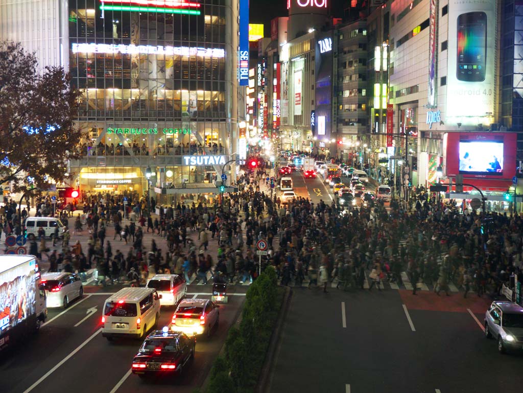 fotografia, materiale, libero il panorama, dipinga, fotografia di scorta,Il rimescolamento delle intersezione di Shibuya, , , , 