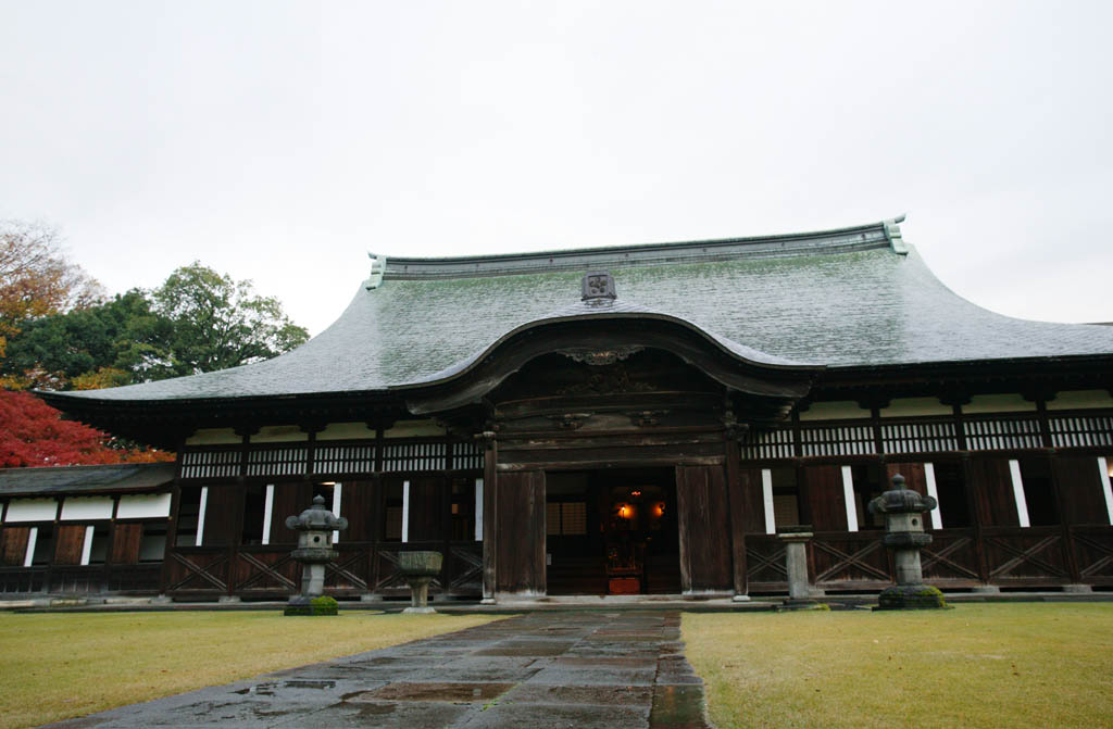 Foto, materiell, befreit, Landschaft, Bild, hat Foto auf Lager,Tempel von Ruuge, Buddhismus, Tempel, Dach, 