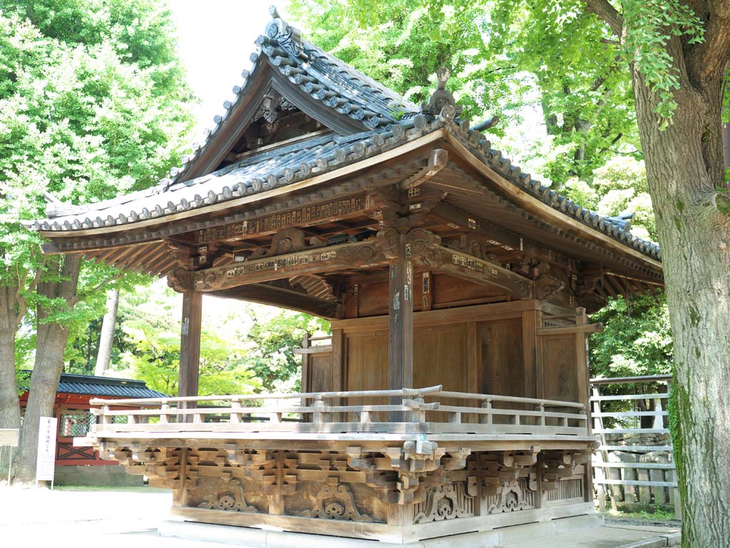 fotografia, materiale, libero il panorama, dipinga, fotografia di scorta,Santuario Nezu kagura hall, , , , 