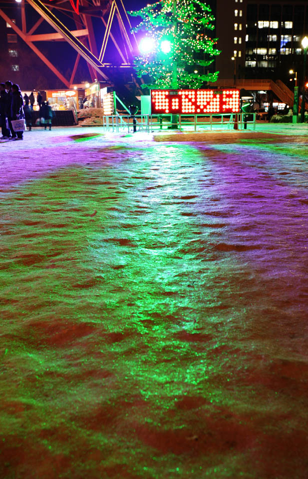 fotografia, materiale, libero il panorama, dipinga, fotografia di scorta,Ultimo bagliore di una superficie di strada gelato, La terra, strada ghiacciata, Illuminazione, Ghiaccio